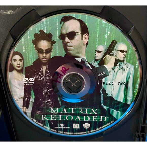 The Matrix Reloaded (Full-Screen Edition) 2-Disc DVD Set 2003 Keanu Reeves Scifi - Picture 6 of 8